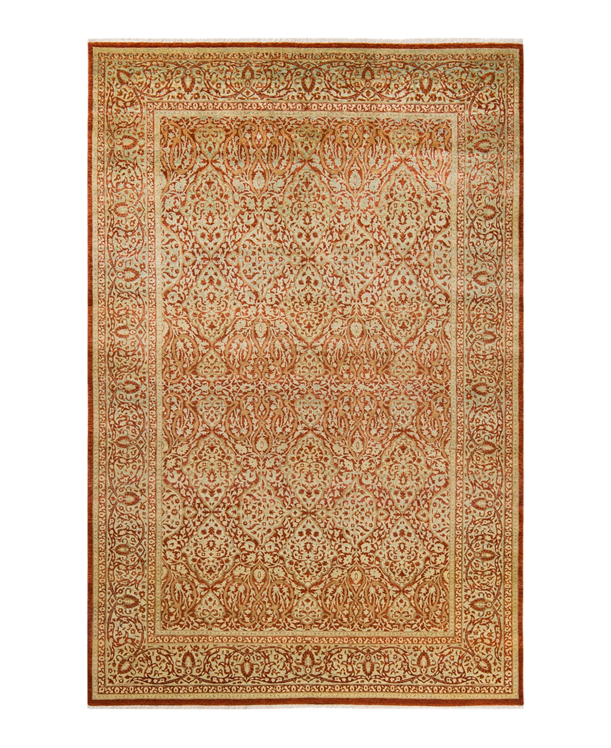 Closeout! Adorn Hand Woven Rugs Mogul M1494 6'2in x 9'7in Area Rug - Orange