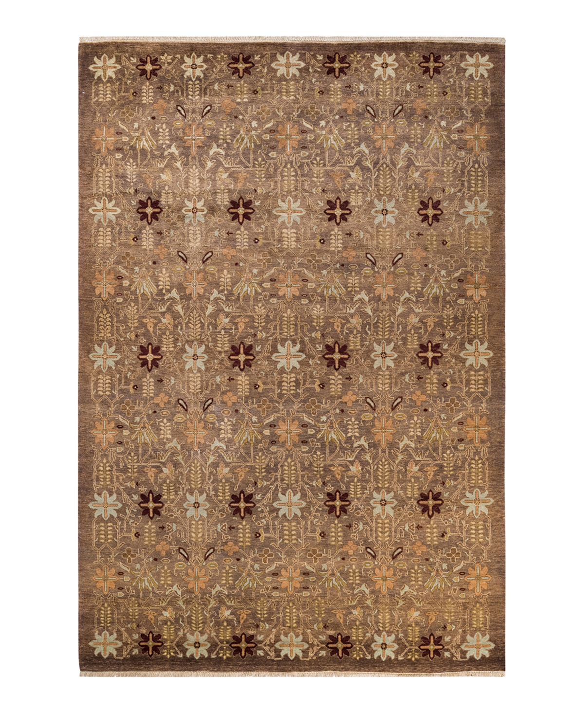 Closeout! Adorn Hand Woven Rugs Eclectic M1504 6'2in x 9'4in Area Rug - Brown