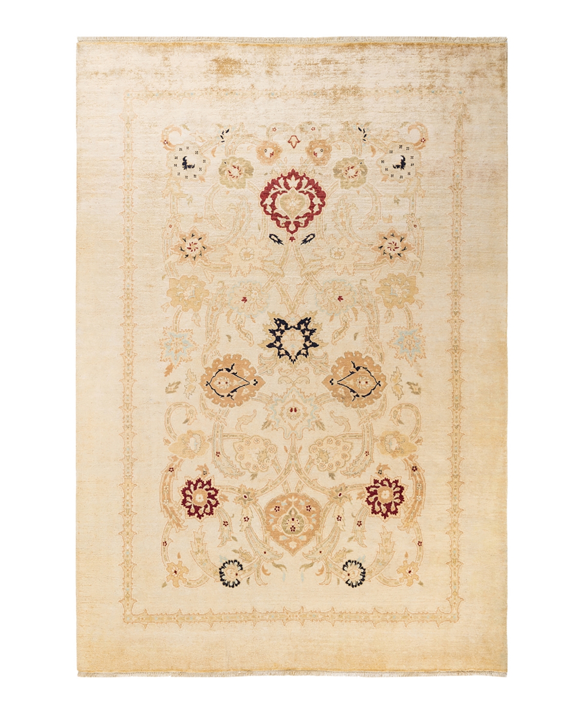 Closeout! Adorn Hand Woven Rugs Eclectic M1675 6'1in x 8'10in Area Rug - Ivory