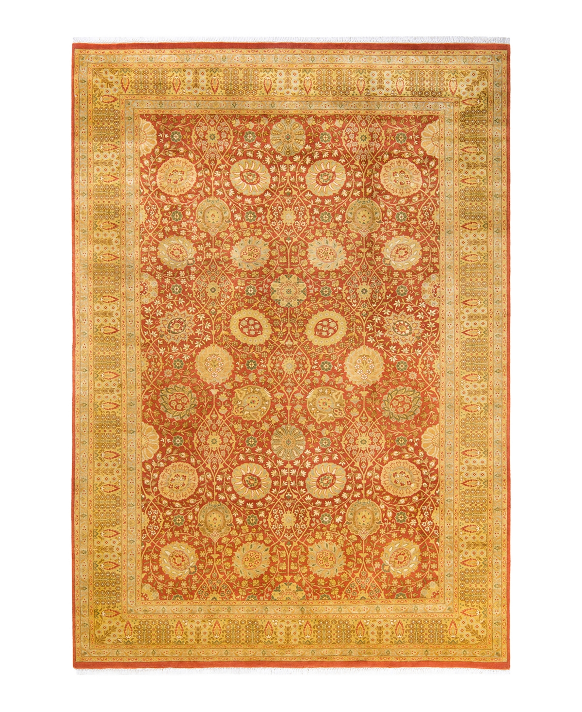 Closeout! Adorn Hand Woven Rugs Mogul M1789 6' x 8'9in Area Rug - Orange