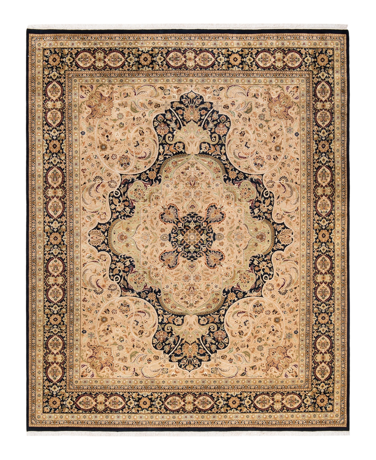 Closeout! Adorn Hand Woven Rugs Mogul M1554 8'2in x 10'5in Area Rug - Black