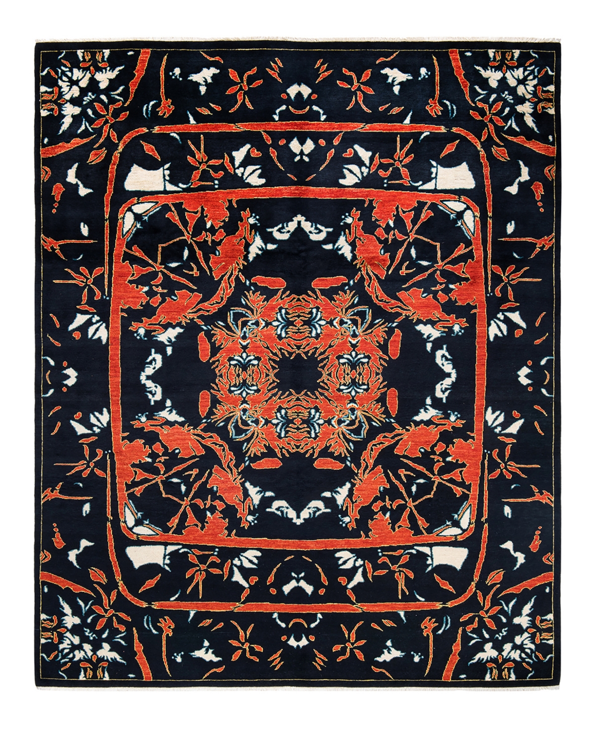 Closeout! Adorn Hand Woven Rugs Eclectic M1800 8'3in x 10'4in Area Rug - Black