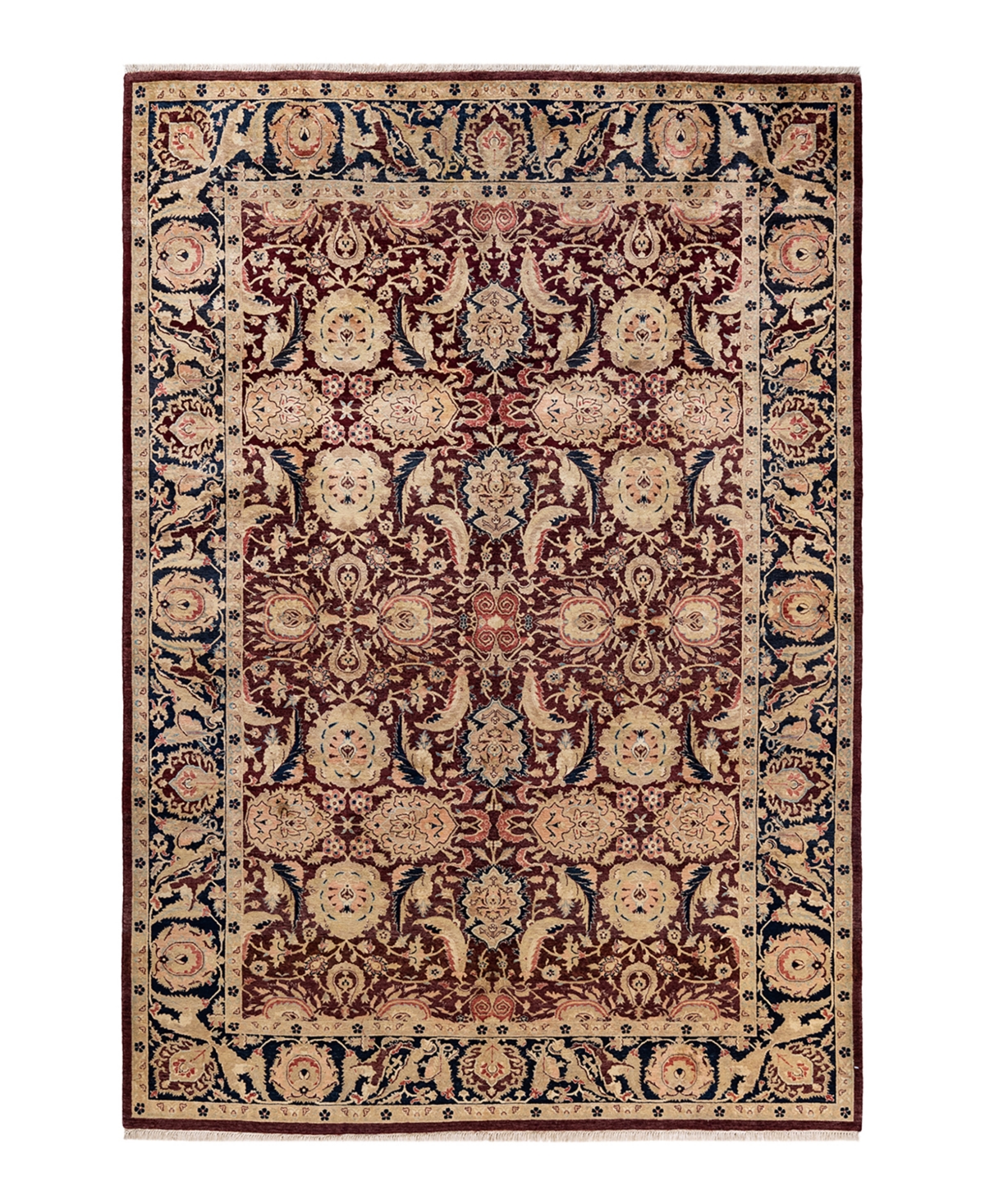 Closeout! Adorn Hand Woven Rugs Mogul M1183 6'1in x 9'1in Area Rug - Burgundy