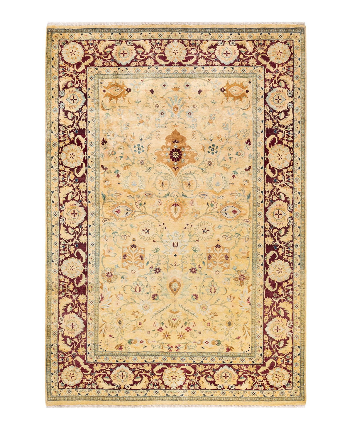 Closeout! Adorn Hand Woven Rugs Mogul M1157 6'1in x 9' Area Rug - Gold-Tone