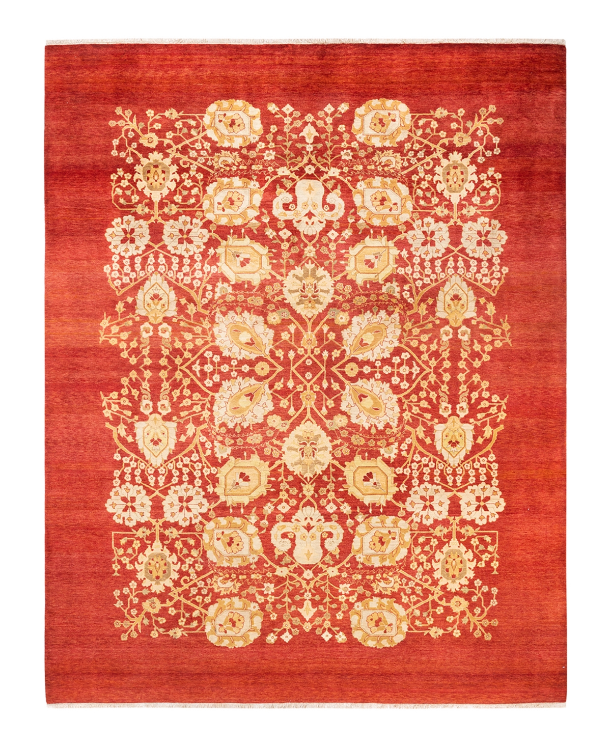 Closeout! Adorn Hand Woven Rugs Eclectic M1540 9'1in x 12' Area Rug - Orange