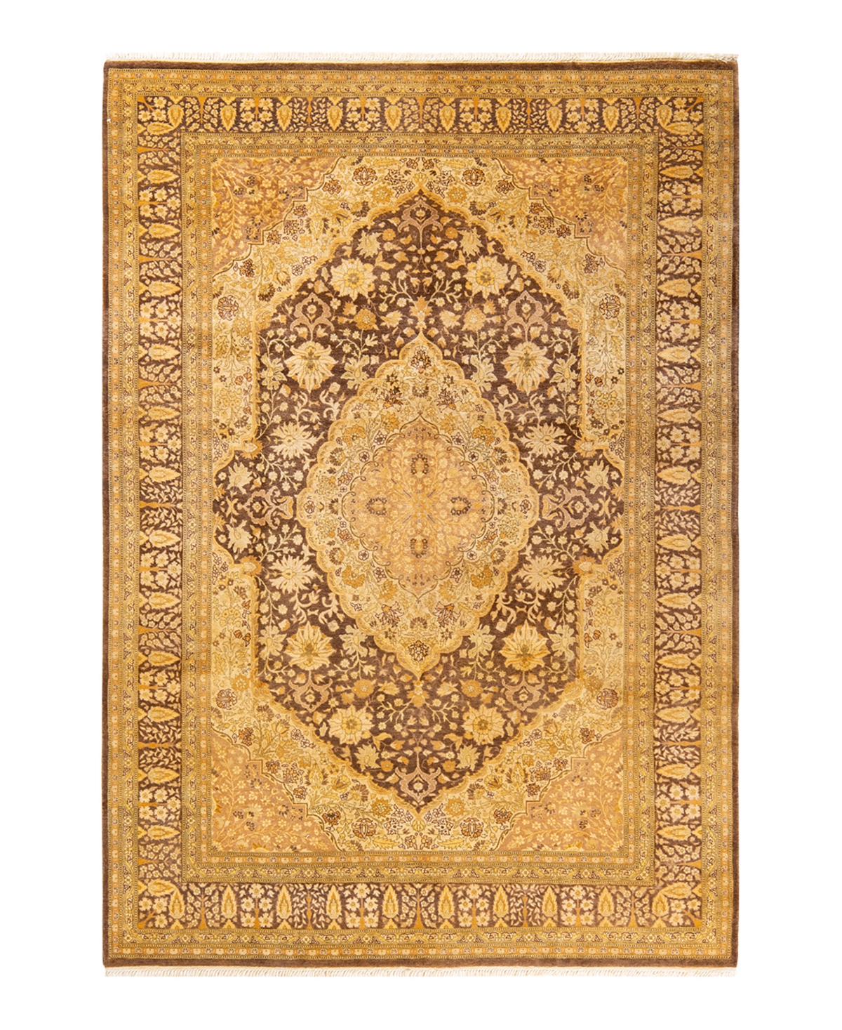 Closeout! Adorn Hand Woven Rugs Mogul M1381 6'1in x 9' Area Rug - Brown