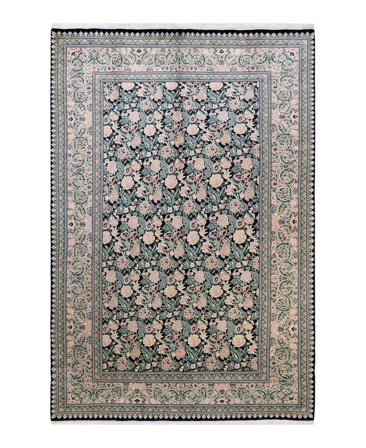 Closeout! Adorn Hand Woven Rugs Mogul M845 6'1in x 9'5in Area Rug - Black