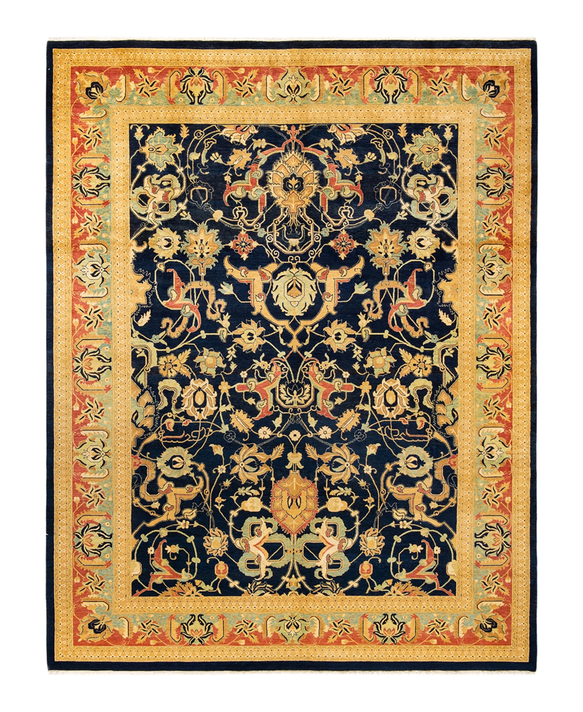 Closeout! Adorn Hand Woven Rugs Mogul M1427 9'1in x 12'3in Area Rug - Blue