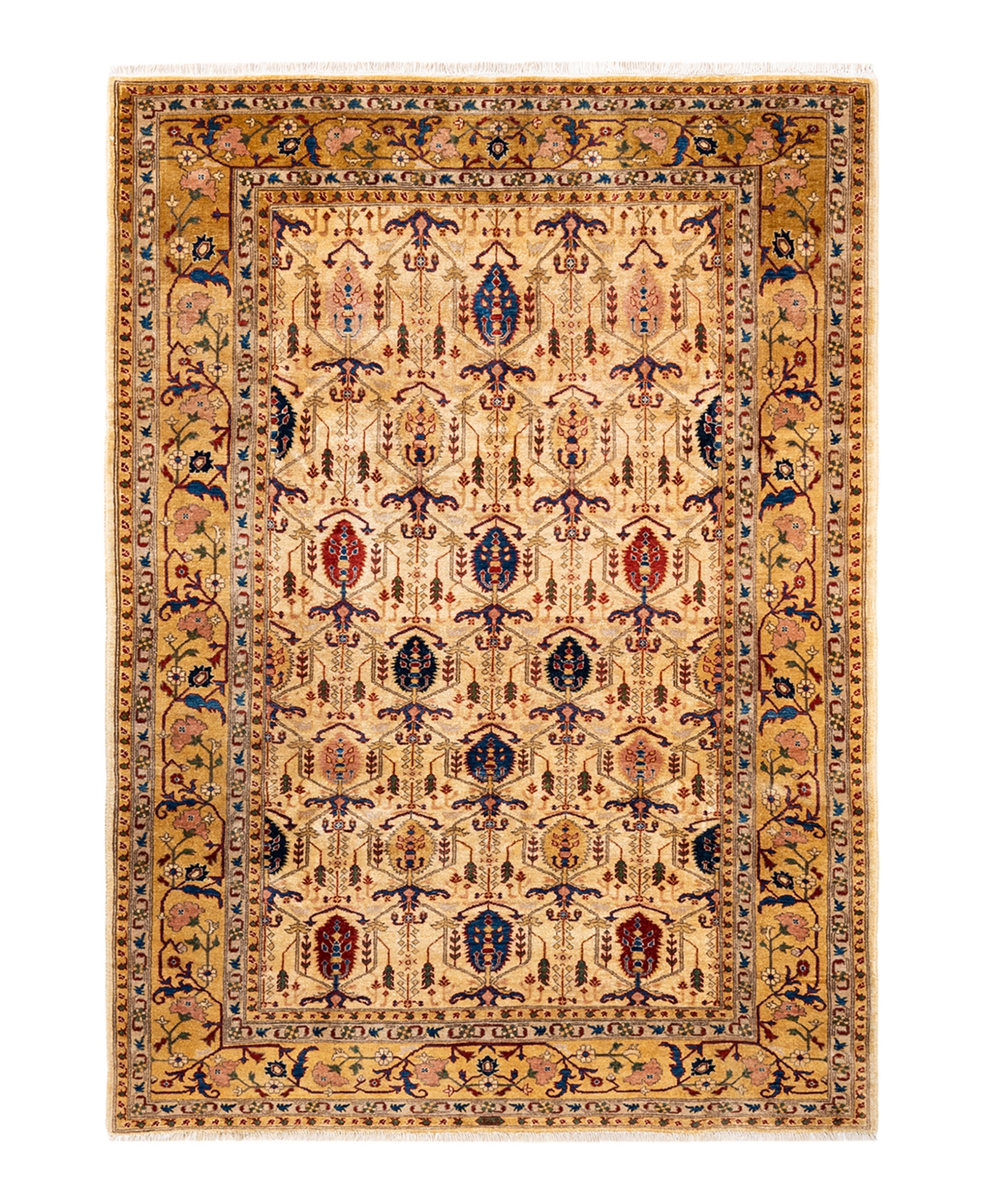 Closeout! Adorn Hand Woven Rugs Eclectic M1077 6'3in x 8'7in Area Rug - Ivory
