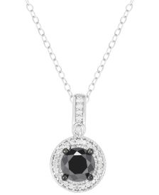 Wrapped Black & White Diamond Panda 18 Pendant Necklace (1/10 Ct. t.w.) in 10K Gold, Created for Macy's - Yellow Gold