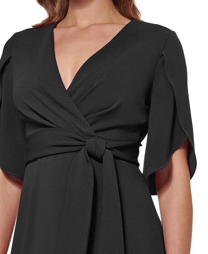 Tulip Buds Layered V-Neck Sleeveless Dress