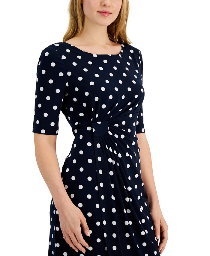 Connected Womens Printed Side Tab Sheath Dress Brown Size 6petite