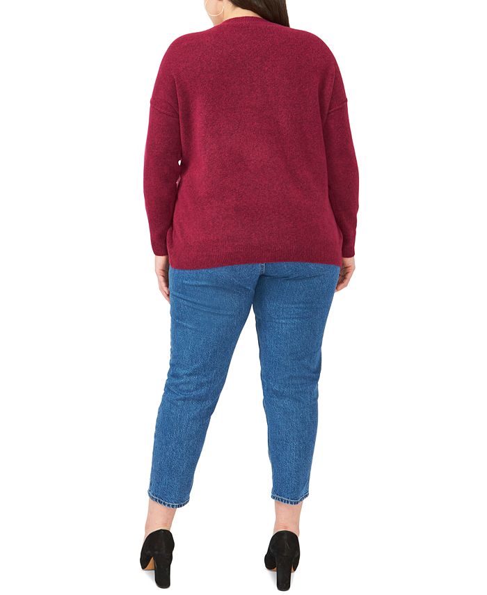 Vince Camuto Plus Size Cozy Long Sleeve Extend Shoulder Sweater Macy's