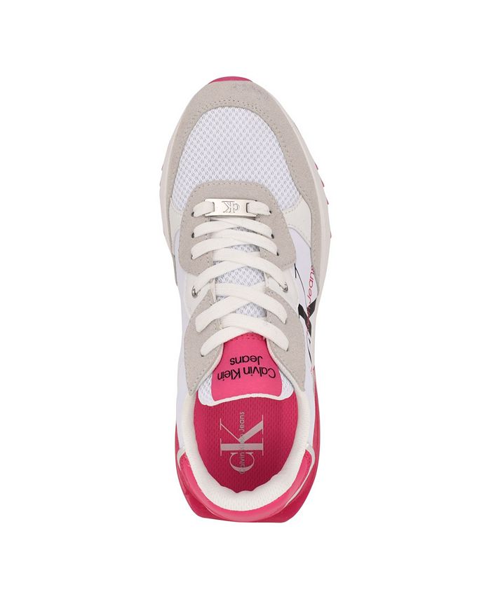 Calvin Klein Jeans Women's Magalee Casual Logo Lace-Up Sneakers ...