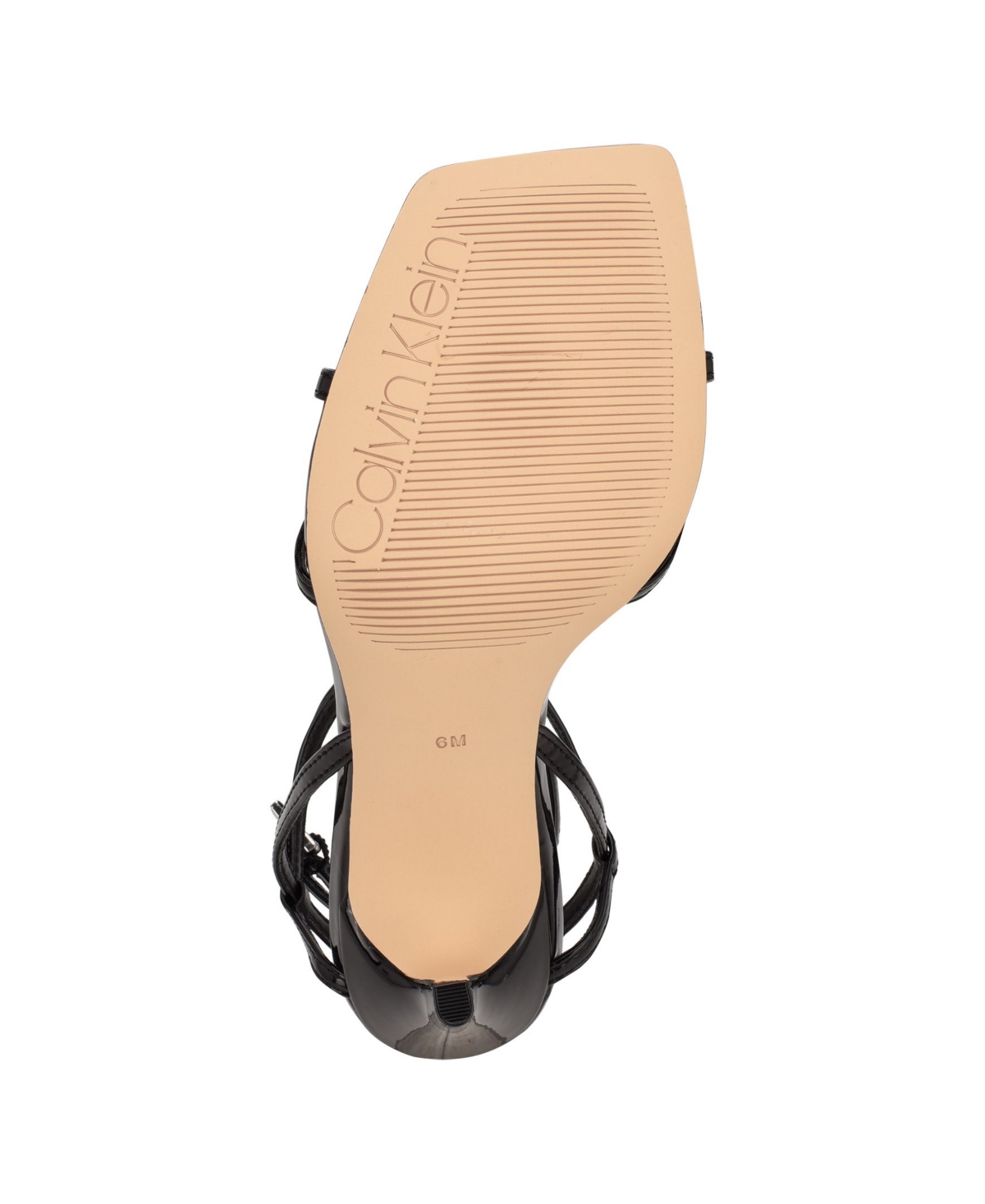 Calvin Klein Strappy Square-toe Heel In Black