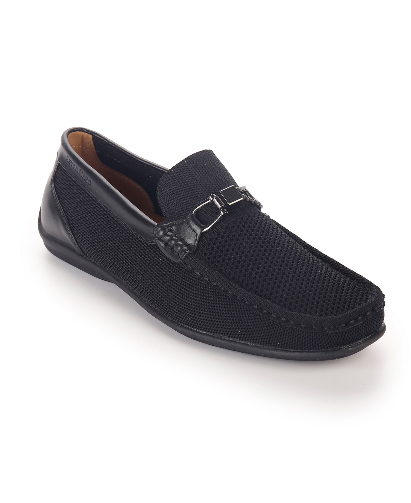 Мужские туфли Aston Marc Knit Driving Shoe, цвет: Чёрный — фото 1