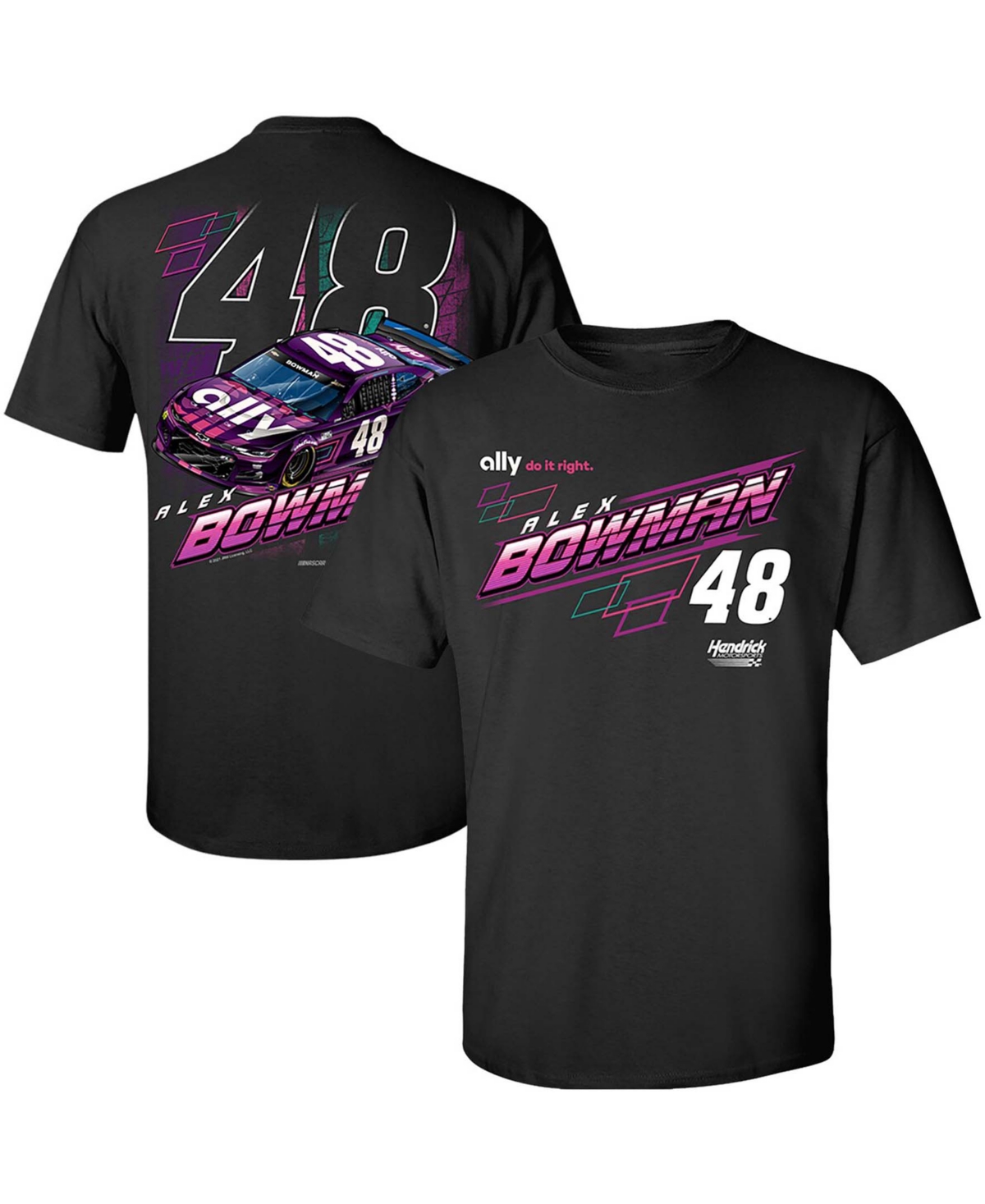 Hendrick Motorsports Team Collection Men's Black Alex Bowman Car T-shirt