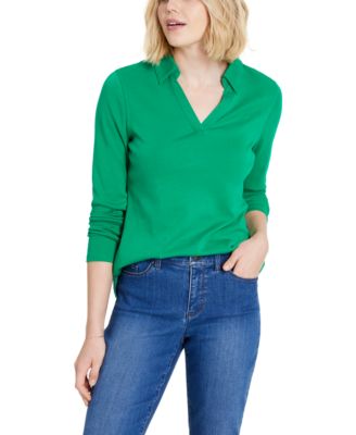 Green Long Sleeve Womens Tops - Macy's
