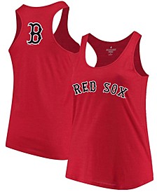 Women's Red Boston Red Sox Swing For The Fences Tri-Blend Racerback Tank Top