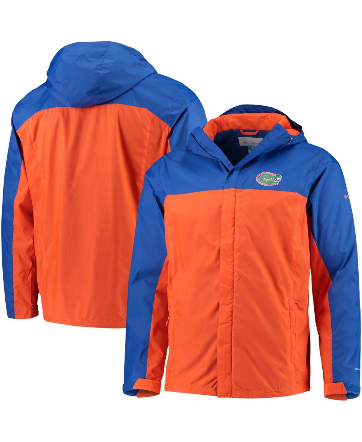 Shop Columbia Men's Royal, Orange Florida Gators Glennaker Storm Full-zip Jacket In Royal,orange