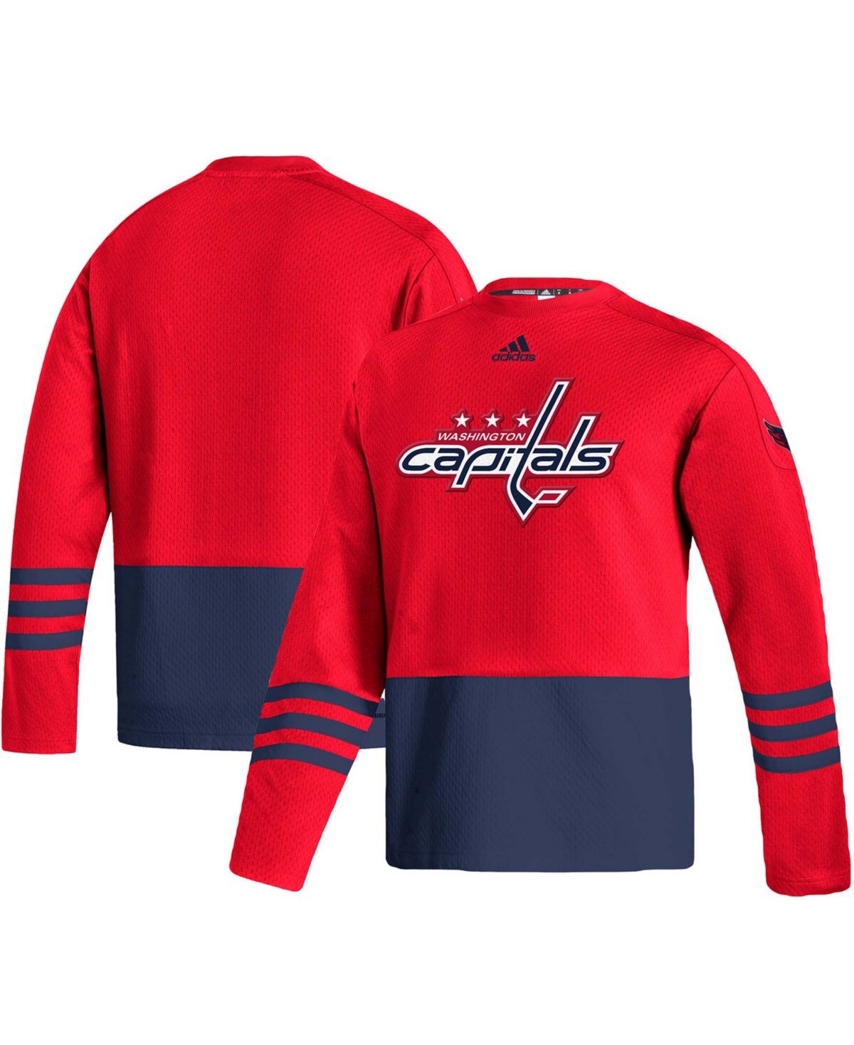 Men's Red Washington Capitals Logo Aeroready Pullover Sweater - Red
