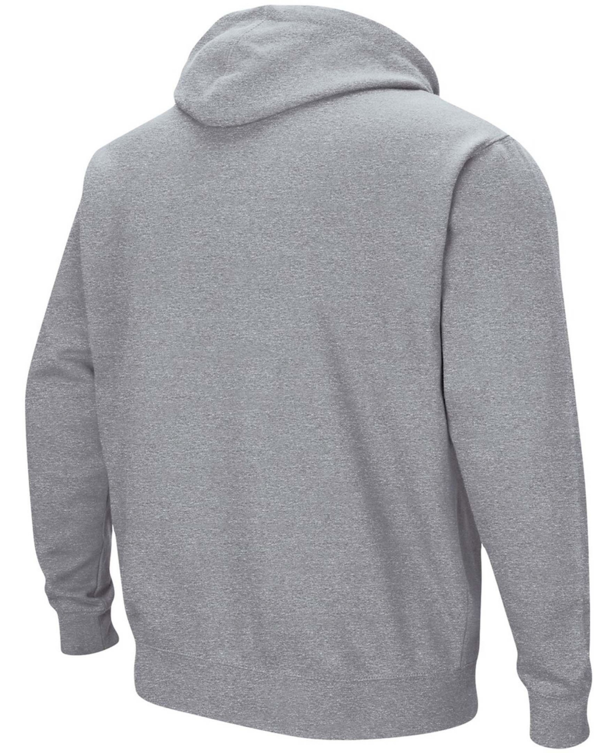 Colosseum Men's Heather Gray Unc Wilmington Seahawks Arch And Logo Pullover Hoodie In Heather Gray