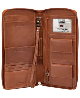 Men's Casablanca Collection Deluxe Zippered Passport and Travel Organizer