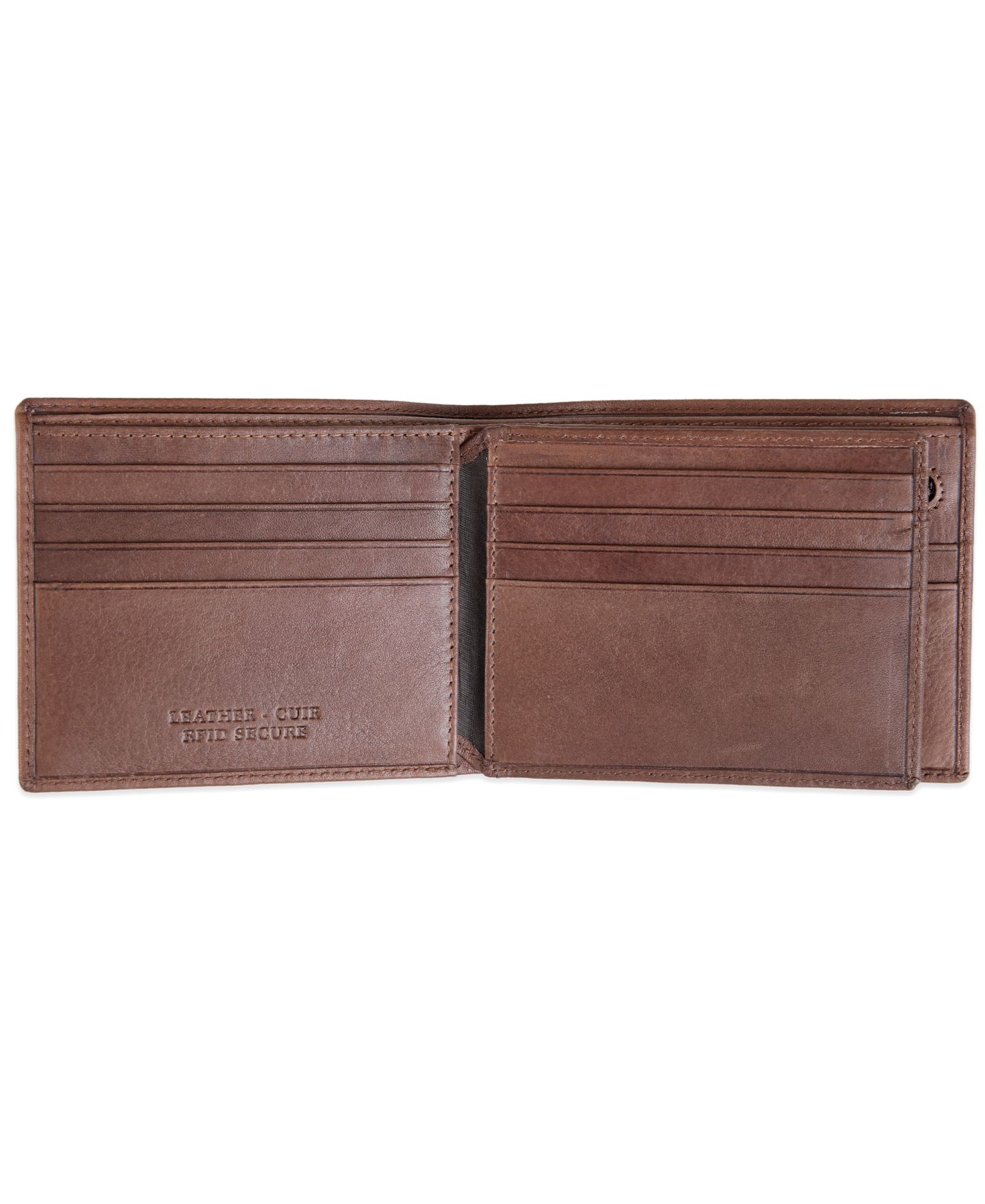 Мужской кошелёк Mancini Bellagio Collection Center Wing Bifold Wallet with Coin Pocket, цвет: Коричневый — фото 4