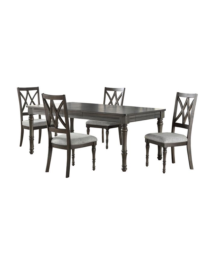 Furniture - Linett 5-Pc Dining ( Table + 4 Side Chairs)