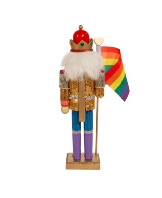 12" Wooden Gay Pride Nutcracker