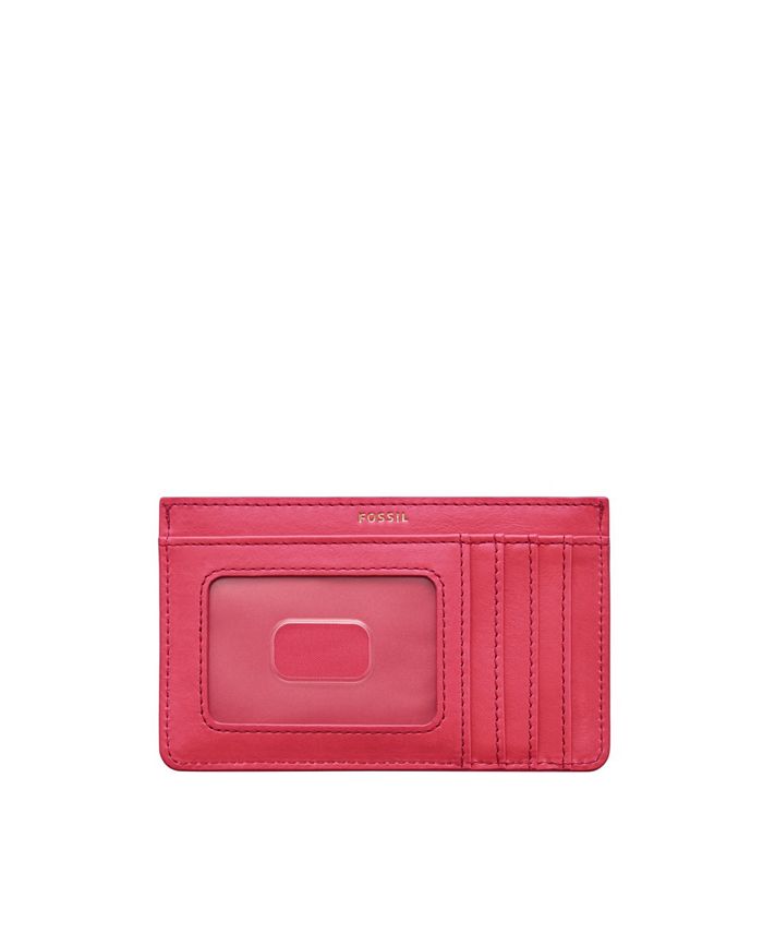 Fossil Women's Logan Quilted Leather Zip Card Case Macy's