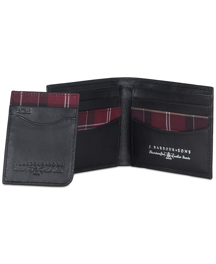 Barbour Men's Leather Wallet & Card Holder Gift Set Macy's