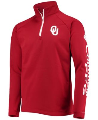 Oklahoma Sooners Terminal Tackle Fleece Raglan Omni-Shade Quarter-Zip Jacket