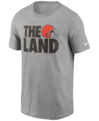 Men's Heathered Gray Cleveland Browns Hometown Collection The Land T-shirt