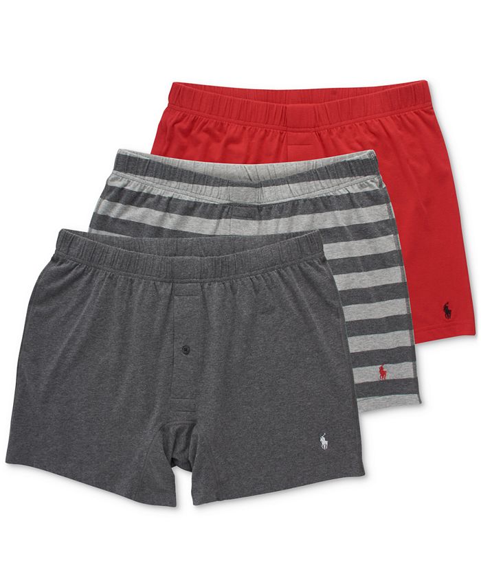 Stretch Classic Fit Support Knit Boxers - 3 Pack by Polo Ralph Lauren