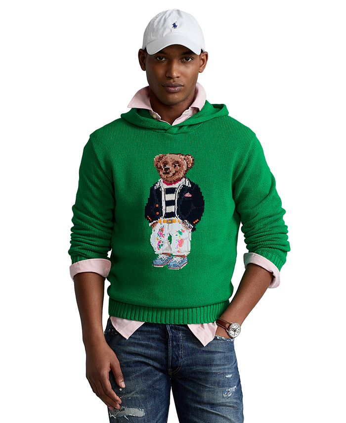 Polo Ralph Lauren Men's Polo Bear Hooded Cotton Sweater & Reviews - Sweaters  - Men - Macy's