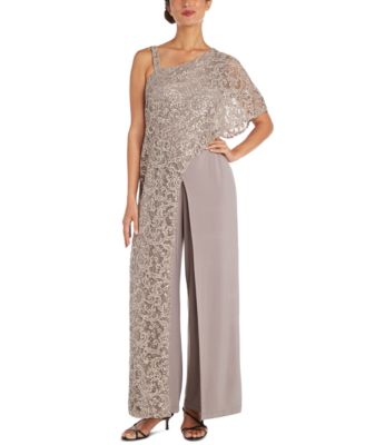 One-Shoulder Lace Jumpsuit