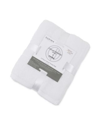 x Martex Low Lint 2 Pack Supima Cotton Hand Towels