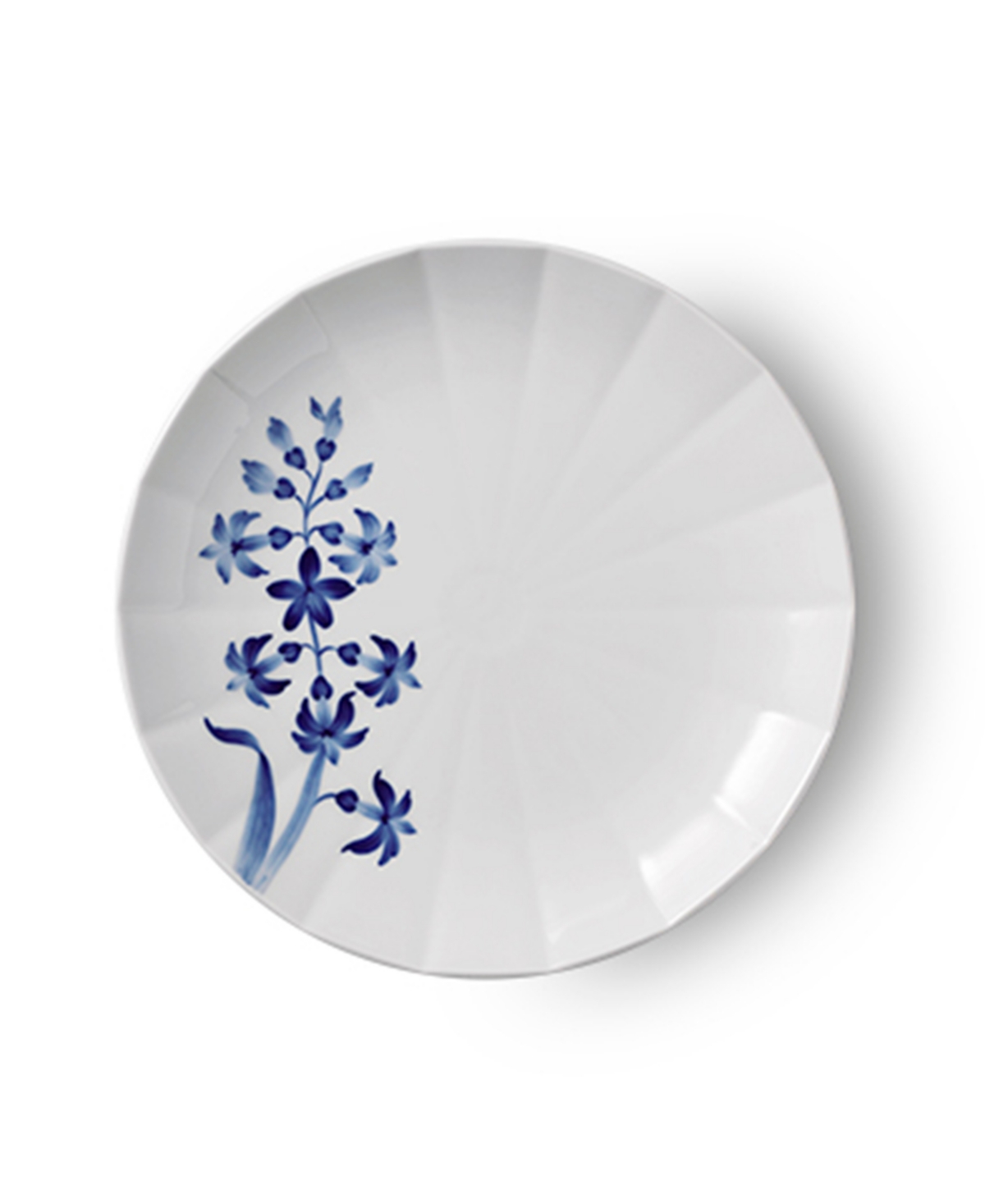 Blomst Salad Plate Hyacinth, 8.75" - Blue and White