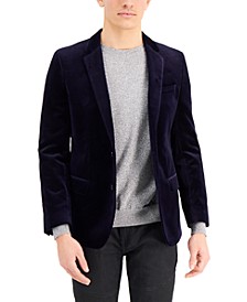 BOSS Men's Slim-Fit Purple Velvet Jacket