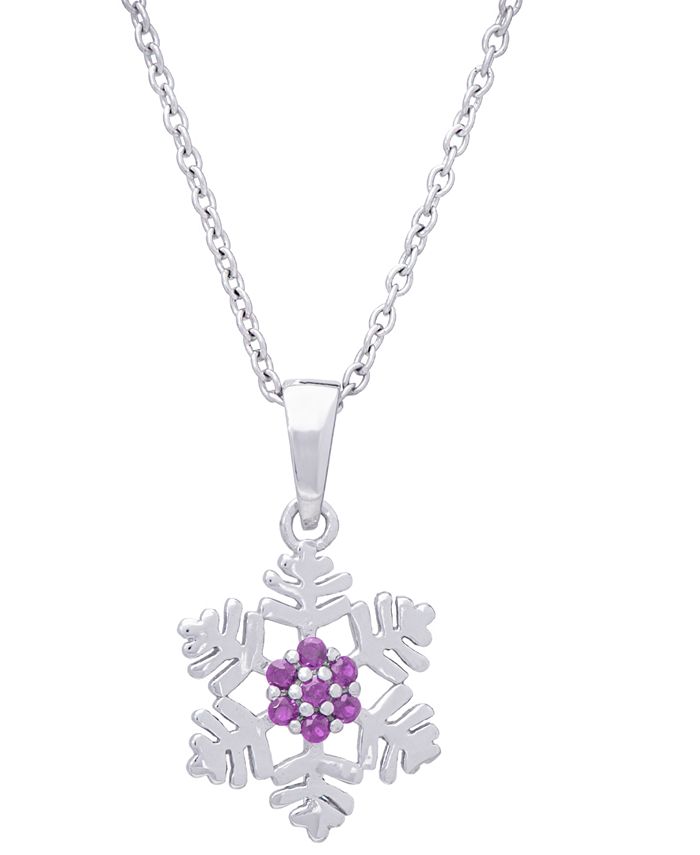 Macy's snowflake necklace new arrivals