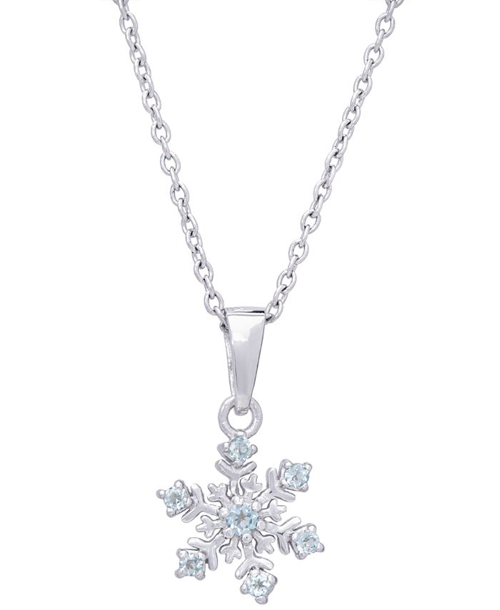 Macy's snowflake necklace online