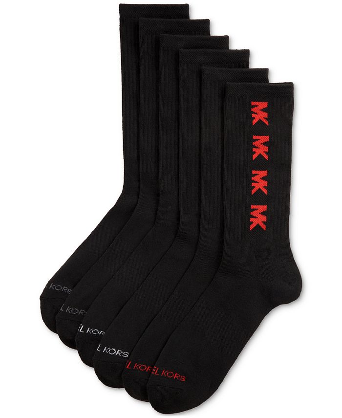 Michael Kors Michael Kors Men's Athletic Crew Logo Socks, 6 Pairs & Reviews  - Underwear & Socks - Men - Macy's