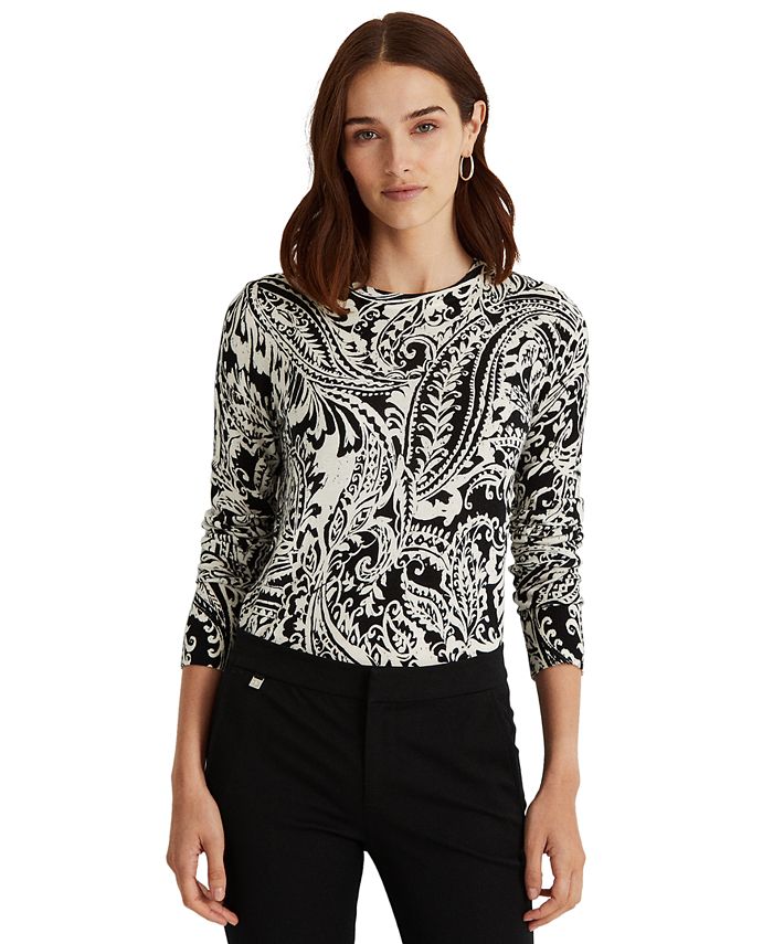 Paisley print sales sweater