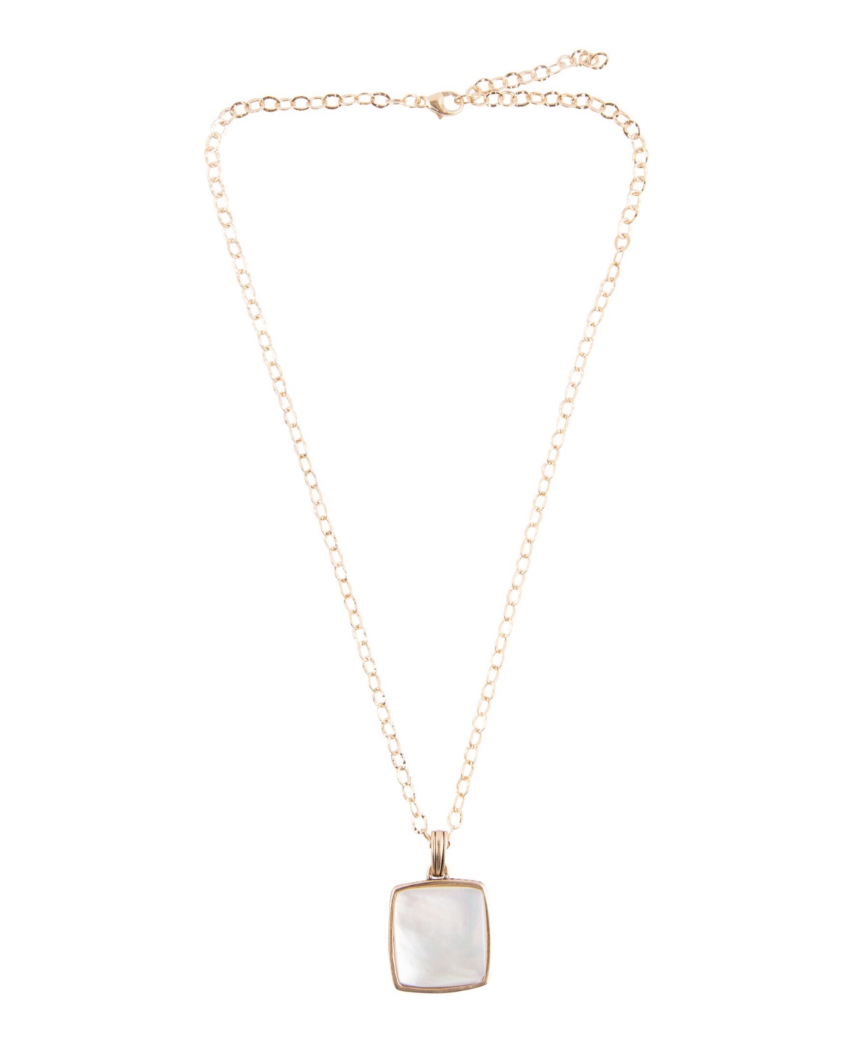 Women's Saint-Tropez Bronze and Mother-Of-Pearl Pendant On Chain Necklace - Mother-Of-Pearl
