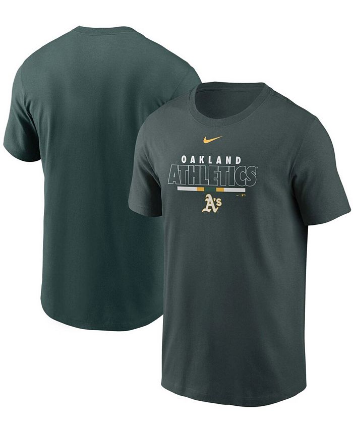 Nike Men's Green Oakland Athletics Color Bar T-shirt - Macy's