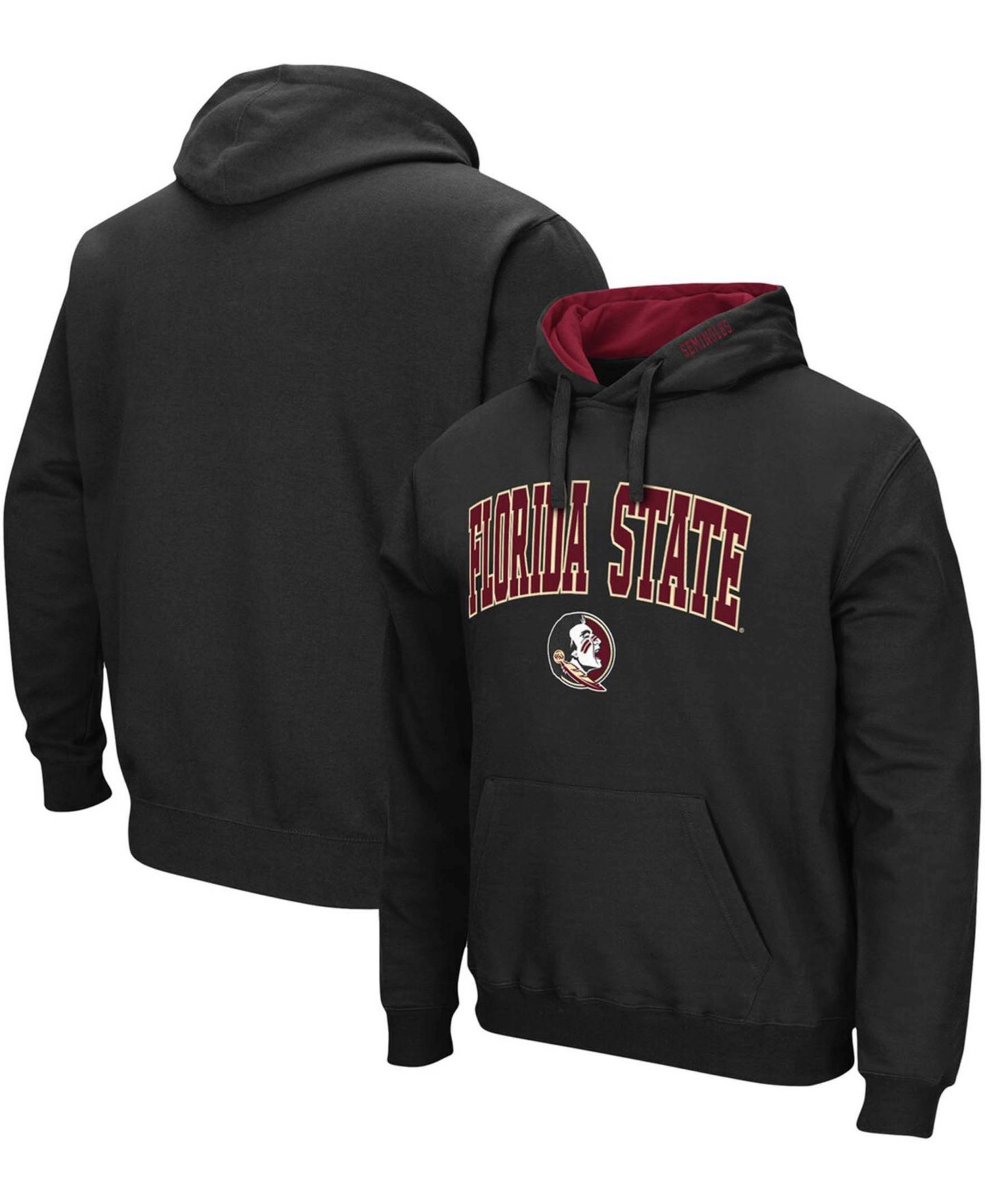 Мужское худи Colosseum Black Florida State Seminoles Arch Logo 3.0 Pullover — фото 2