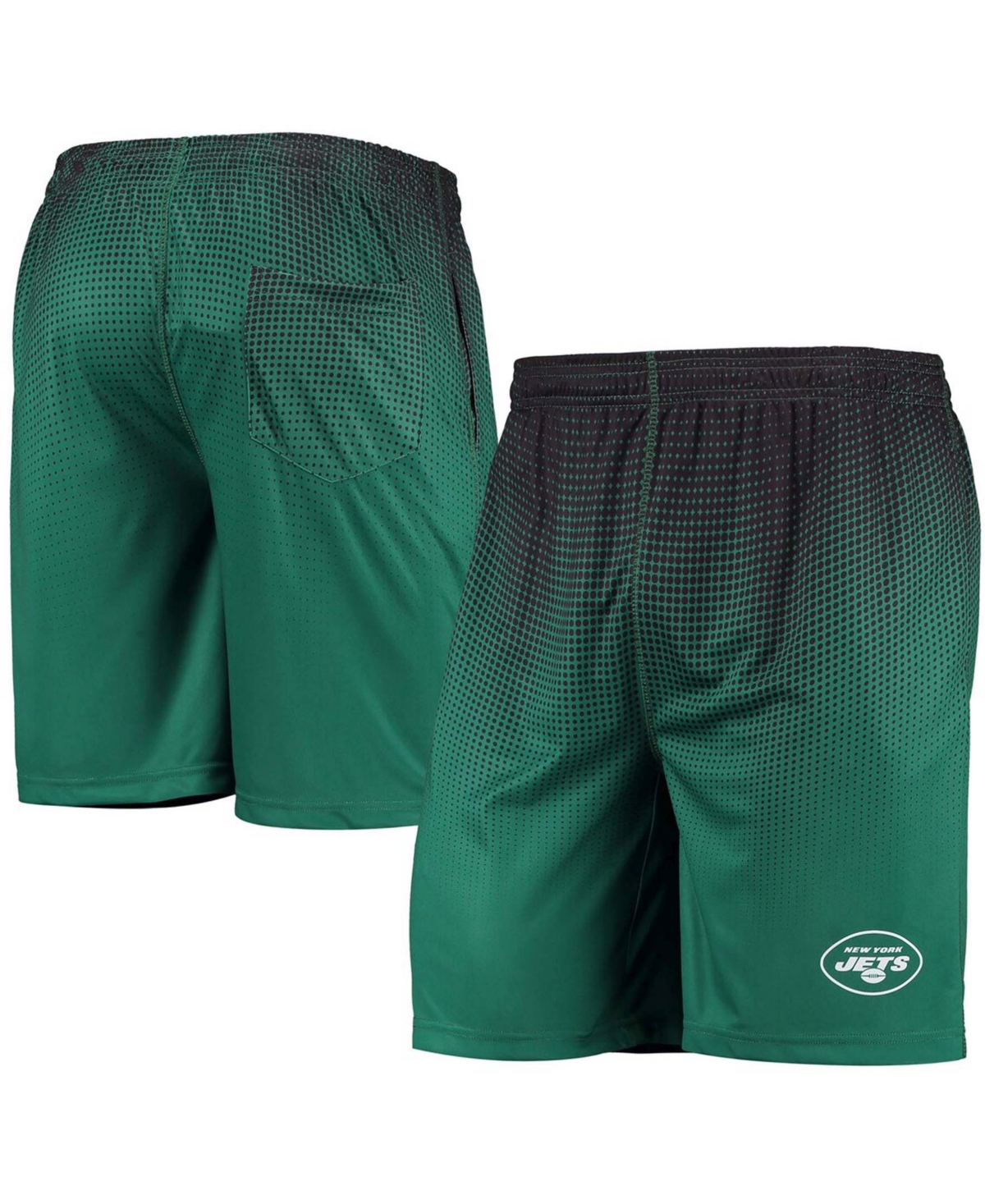 Shop Foco Men's Green, Black New York Jets Pixel Gradient Training Shorts In Green,black