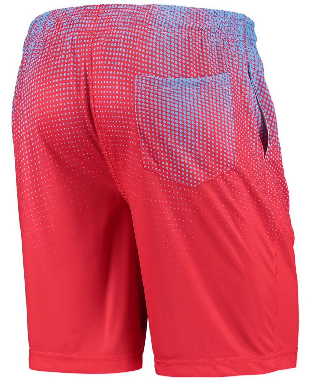 Shop Foco Men's Light Blue And Red Houston Oilers Gridiron Classic Pixel Gradient Training Shorts In Light Blue,red
