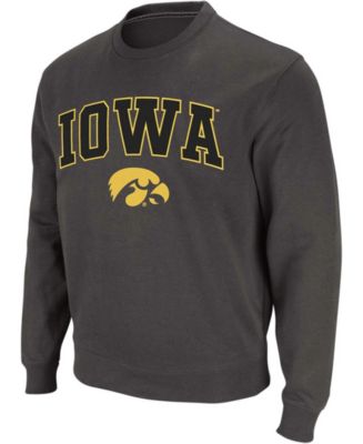 Men's Charcoal Iowa Hawkeyes Arch Logo Crew Neck Sweatshirt - Macy's